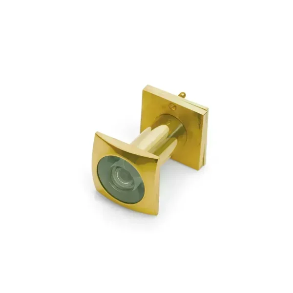 DX Deurspion vierkant 200° 40-65mm messing gepolijst per stuk