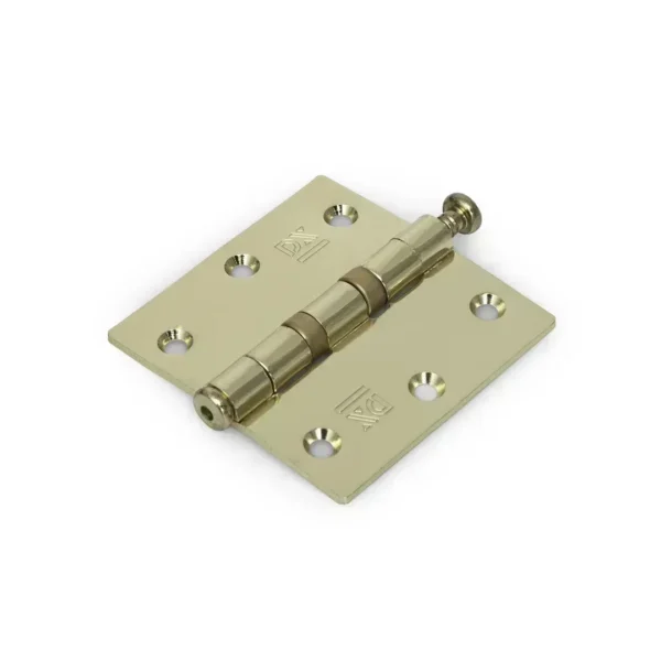 DX Kogellagerscharnier rechte hoeken 76x76 mm vermessingd per 6 stuks
