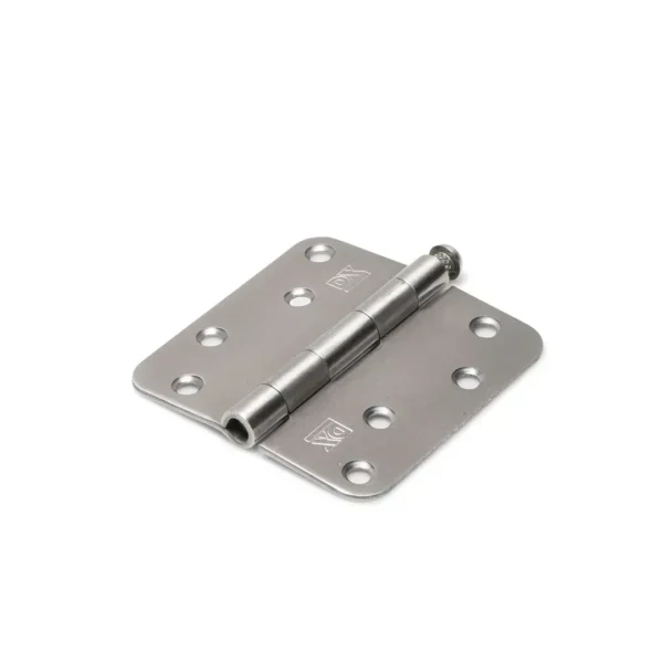 DX Scharnier met losse RVS pen en ronde hoeken 89x89 mm RVS geborsteld per 8 stuks