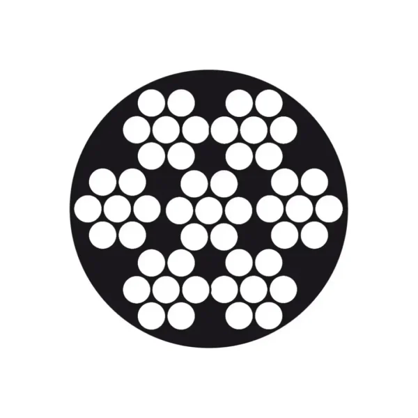 DX Staalkabel 7x7 AISI 316 4/6 mm PVC rol 50 meter