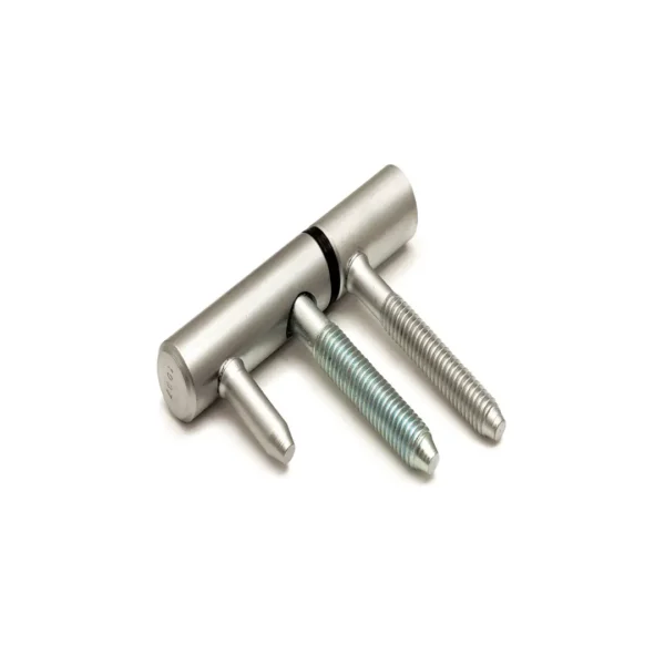 DX Inboorpaumelle staal RVS finish 14 mm houten kozijn