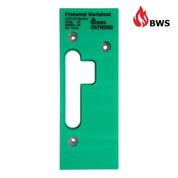 247WOOD freesmal sluitplaat 127x23 BWS - R