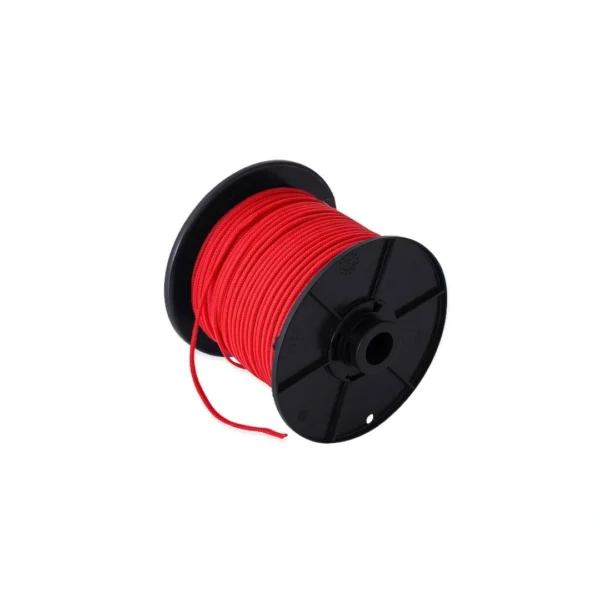 DX Touw gevlochten PP 03 mm rood rol 100 meter per rol