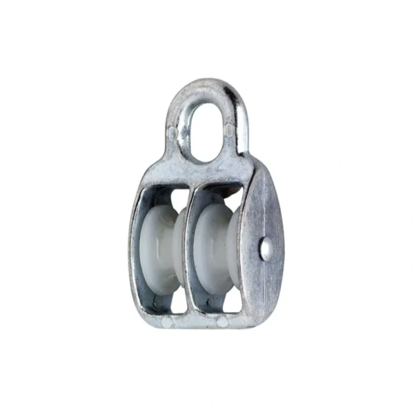 DX Katrol nylon wiel duplex 09x40 mm verzinkt