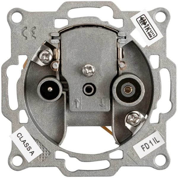AR radio/TV stopcontact inbouw/edelstaal